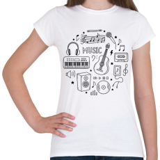 PRINTFASHION music - Női póló - Fehér