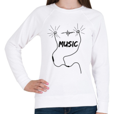 PRINTFASHION music - Női pulóver - Fehér