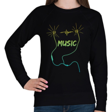 PRINTFASHION music - Női pulóver - Fekete női pulóver, kardigán