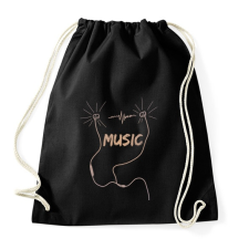 PRINTFASHION music - Sportzsák, Tornazsák - Fekete tornazsák