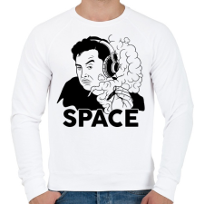 PRINTFASHION Musk - Férfi pulóver - Fehér férfi pulóver, kardigán