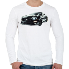 PRINTFASHION Mustang - Férfi hosszú ujjú póló - Fehér