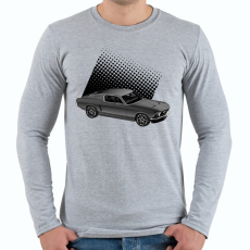 PRINTFASHION mustang - Férfi hosszú ujjú póló - Sport szürke