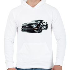 PRINTFASHION Mustang - Férfi kapucnis pulóver - Fehér férfi pulóver, kardigán