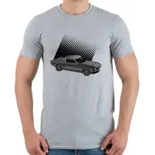 PRINTFASHION mustang - Férfi póló - Sport szürke férfi póló