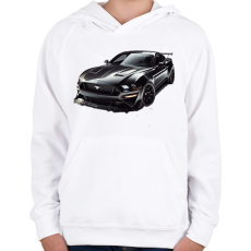 PRINTFASHION Mustang  - Gyerek kapucnis pulóver - Fehér