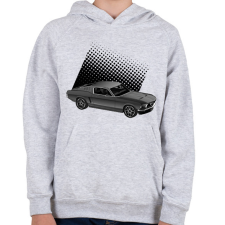 PRINTFASHION mustang - Gyerek kapucnis pulóver - Sport szürke gyerek pulóver, kardigán