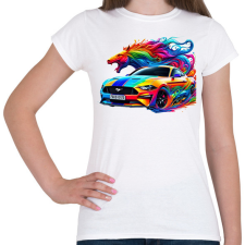 PRINTFASHION Mustang - Női póló - Fehér női póló
