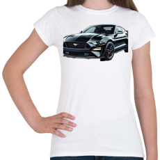 PRINTFASHION Mustang  - Női póló - Fehér