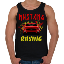 PRINTFASHION MUSTANG RACING 2 - Férfi atléta - Fekete atléta, trikó