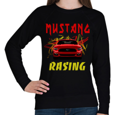 PRINTFASHION MUSTANG RACING 2 - Női pulóver - Fekete