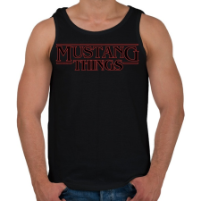 PRINTFASHION Mustang Things - Férfi atléta - Fekete atléta, trikó
