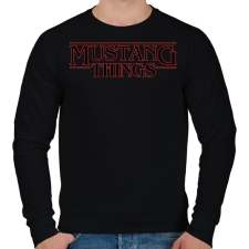 PRINTFASHION Mustang Things - Férfi pulóver - Fekete férfi pulóver, kardigán