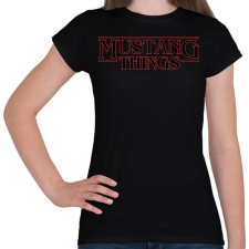 PRINTFASHION Mustang Things - Női póló - Fekete női póló