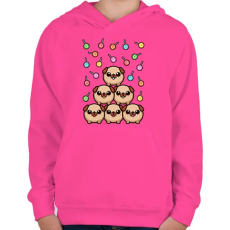 PRINTFASHION Mutasd a nyelved! - Gyerek kapucnis pulóver - Fukszia