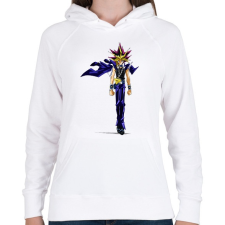 PRINTFASHION Muto Yugi - Női kapucnis pulóver - Fehér női pulóver, kardigán