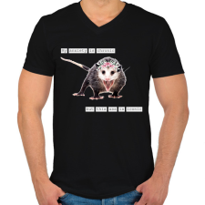 PRINTFASHION My anxiety is chronic... - Férfi V-nyakú póló - Fekete férfi póló