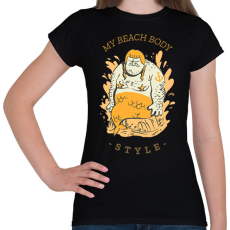 PRINTFASHION My Beach Body Style - Női póló - Fekete