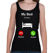 PRINTFASHION My bed - Női atléta - Fekete női trikó