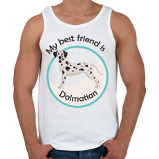 PRINTFASHION My best friend - Dalmatian - Férfi atléta - Fehér