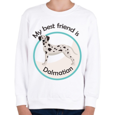 PRINTFASHION My best friend - Dalmatian - Gyerek pulóver - Fehér
