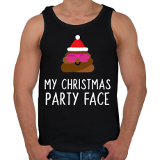 PRINTFASHION MY CHRISTMAS PARTY FACE - Férfi atléta - Fekete