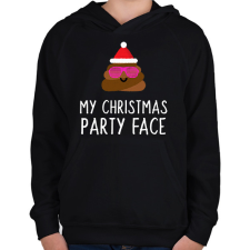 PRINTFASHION MY CHRISTMAS PARTY FACE - Gyerek kapucnis pulóver - Fekete gyerek pulóver, kardigán