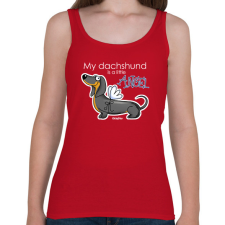 PRINTFASHION "My dachshund is a little ANGEL" - Női atléta - Cseresznyepiros női trikó