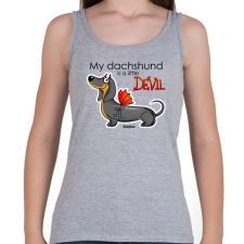 PRINTFASHION "My dachshund is a little DEVIL" - Női atléta - Sport szürke női trikó