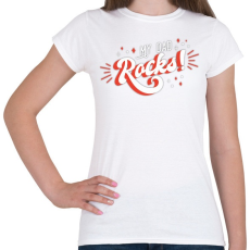 PRINTFASHION My dad rocks - Női póló - Fehér