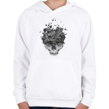 PRINTFASHION My head is a jungle - Gyerek kapucnis pulóver - Fehér gyerek pulóver, kardigán