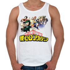 PRINTFASHION My hero academia - Férfi atléta - Fehér atléta, trikó