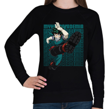 PRINTFASHION My Hero Academia Izuku Midoriya - Női pulóver - Fekete női pulóver, kardigán