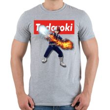 PRINTFASHION my hero academy todoroki - Férfi póló - Sport szürke férfi póló