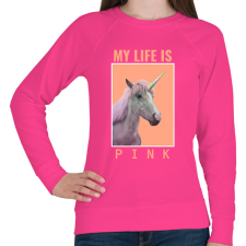 PRINTFASHION MY LIFE IS PINK - Női pulóver - Fukszia női pulóver, kardigán