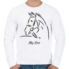 PRINTFASHION My life - Lovas minta2 - Férfi pulóver - Fehér férfi pulóver, kardigán