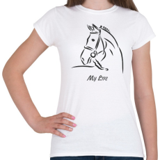 PRINTFASHION My life - Lovas minta2 - Női póló - Fehér