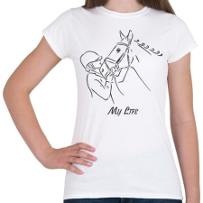 PRINTFASHION My life - Lovas minta - Női póló - Fehér női póló