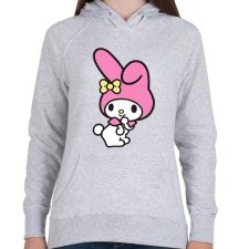 PRINTFASHION my melody - Női kapucnis pulóver - Sport szürke női pulóver, kardigán
