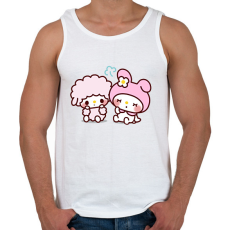 PRINTFASHION My Melody Sanrio - Férfi atléta - Fehér