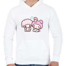 PRINTFASHION My Melody Sanrio - Férfi kapucnis pulóver - Fehér