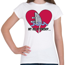 PRINTFASHION My relationship - Női póló - Fehér női póló