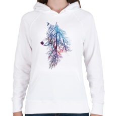 PRINTFASHION My roots - Női kapucnis pulóver - Fehér