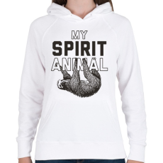 PRINTFASHION My spirit animal - Női kapucnis pulóver - Fehér