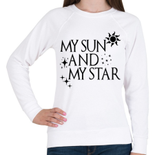 PRINTFASHION My Sun And My Star - Női pulóver - Fehér női pulóver, kardigán