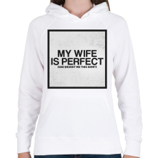 PRINTFASHION My wife - Női kapucnis pulóver - Fehér