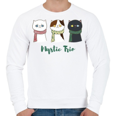 PRINTFASHION Mystic Trio - Férfi pulóver - Fehér
