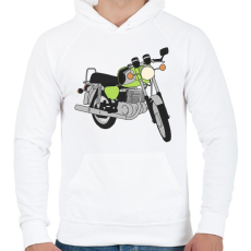 PRINTFASHION Mz - Férfi kapucnis pulóver - Fehér