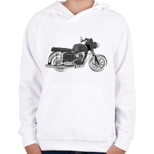 PRINTFASHION mz ts 125 - Gyerek kapucnis pulóver - Fehér gyerek pulóver, kardigán