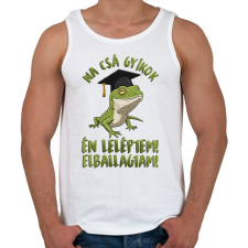 PRINTFASHION Na csá gyíkok én leléptem! - Férfi atléta - Fehér atléta, trikó